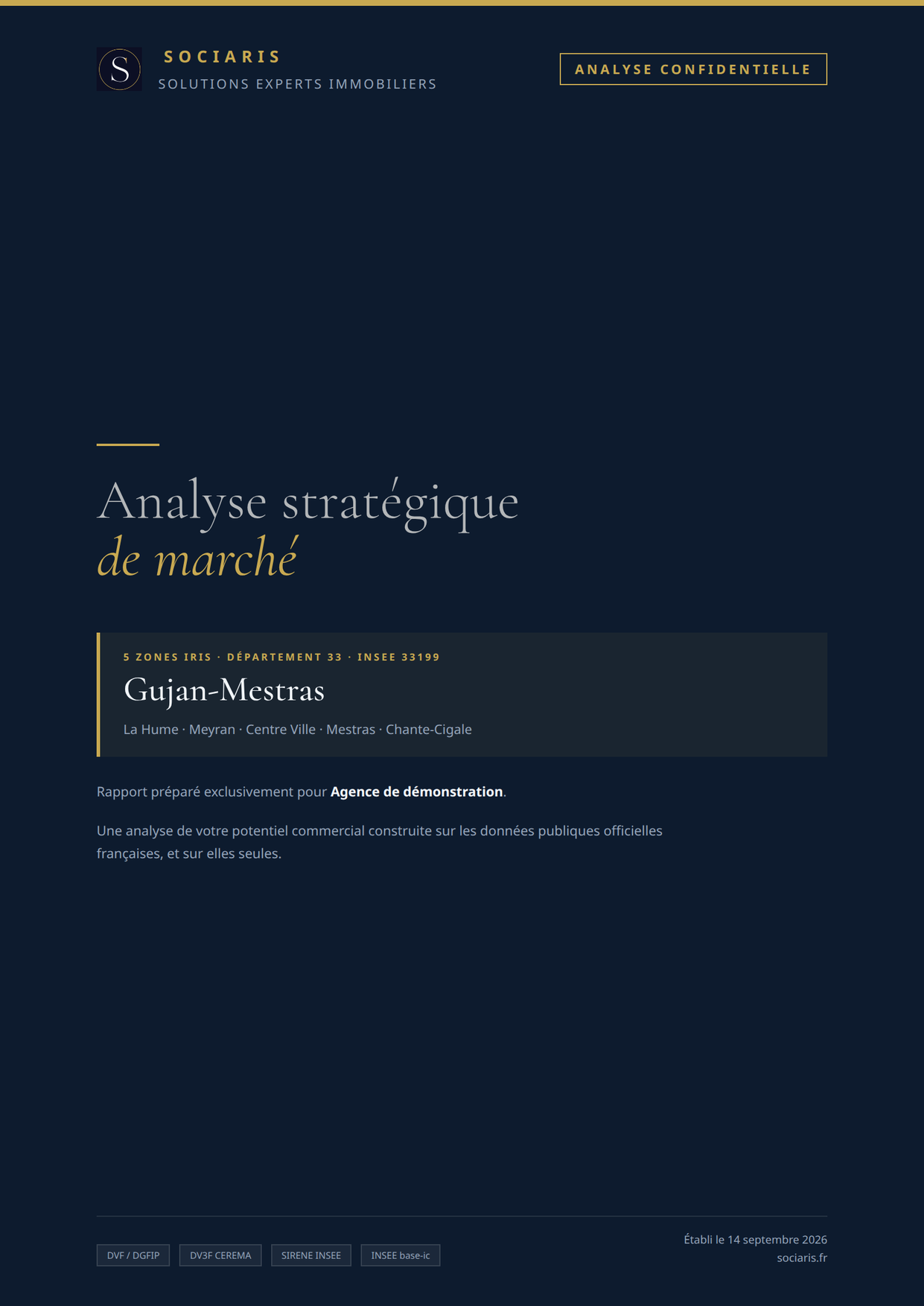 Analyse locale de marché Sociaris